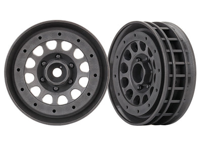 Traxxas Wheels, Method 105 1.9" (charcoal gray, beadlock) (beadlock rings sold separately)