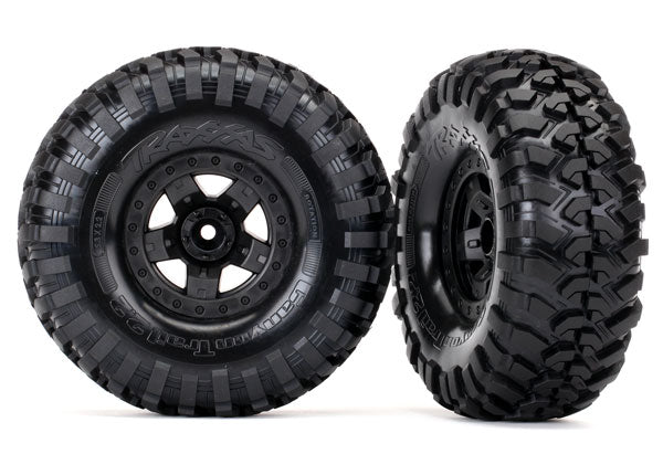 Traxxas Tires and wheels, assembled, glued (TRX-4 Sport wheels, Canyon Trail 2.2" tires) (2)