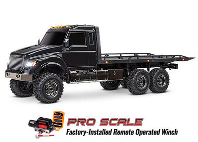 Traxxas TRX-6 Ultimate RC Hauler: 1/10 Scale 6X6 Electric Flatbed Truck - Black