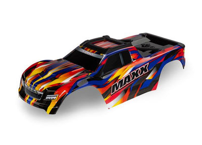 Traxxas Body, Maxx V2, yellow (painted, decals applied) (fits Maxx V2 with extended chassis (352mm wheelbase))