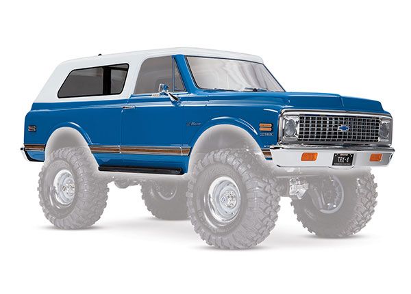 Traxxas Body, Chevrolet Blazer (1972), complete (blue) (includes grille, side mirrors, door handles, windshield wipers, front & rear bumpers, decals)