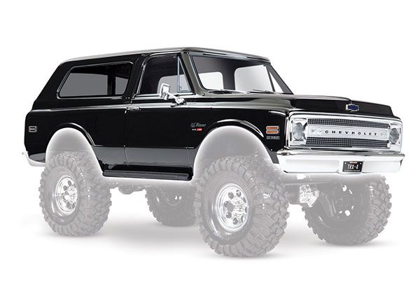 Traxxas Body, Chevrolet Blazer (1969), complete (black) (includes grill, side mirrors, door handles, windshield wipers, front & rear bumpers, decals)