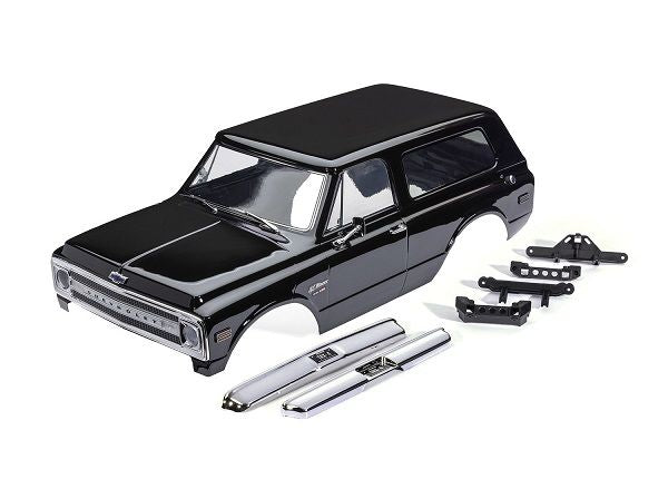 Traxxas Body, Chevrolet Blazer (1969), complete, black (painted) (includes grille, side mirrors, door handles, windshield wipers, front & rear bumpers, clipless mounting) (requires #8072X inner fenders)