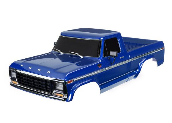 Traxxas Body Ford F-150 (1979), Complete, Blue (Painted, Decals Applied) (Includes Grille, Side Mirrors, Door Handles, Windshield Wipers, & Clipless Mounting) (Requires #9288 Inner Fenders). Roll Bar Sold Separately (Choose Chrome 9262, Black 9262R, Or Ch