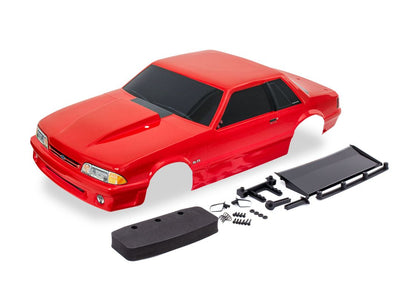 Traxxas Body, Ford Mustang, Fox Body, Red (Painted, Decals Applied) (Includes Side Mirrors, Wing, Wing Retainer, Rear Body Mount Posts, Foam Body Bumper, & Mounting Hardware)