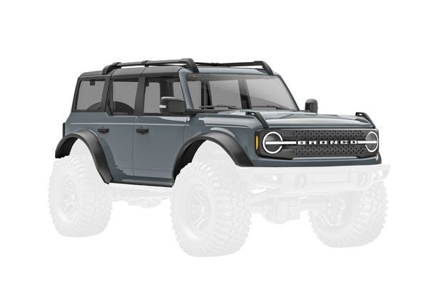 Traxxas Body, Ford Bronco, Complete, Dark Gray (Includes Grille, Side Mirrors, Door Handles, Fender Flares, Windshield Wipers, Spare Tire Mount, & Clipless Mounting) (Requires #9735 Front & Rear Bumpers)