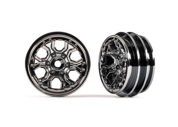 Traxxas Wheels, 1.0" (Black Chrome) (2)