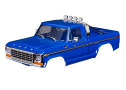 Traxxas Body, Ford F-150 Truck (1979), complete, blue (includes grille, side mirrors, door handles, roll bar, windshield wipers, side trim, & clipless mounting) (requires #9834 front & rear bumpers)