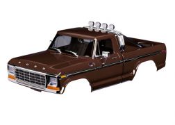 Traxxas Body, Ford F-150 Truck (1979), complete, brown (includes grille, side mirrors, door handles, roll bar, windshield wipers, side trim, & clipless mounting) (requires #9834 front & rear bumpers)