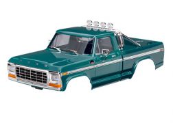 Traxxas Body, Ford F-150 Truck (1979), complete, green (includes grille, side mirrors, door handles, roll bar, windshield wipers, side trim, & clipless mounting) (requires #9834 front & rear bumpers)