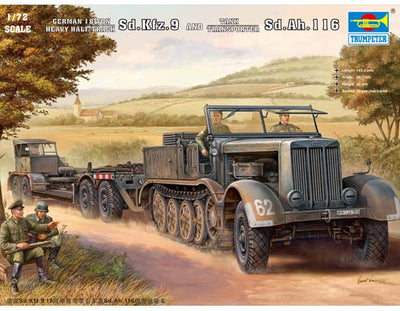 Trumpeter 1/72 Sd.Kfz.9 (18t) Half-track & Sd.Ah.116 Trailer