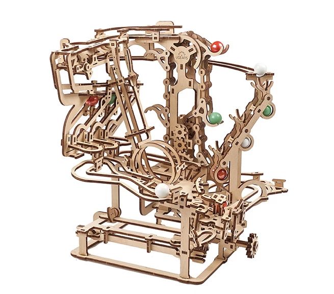 Ugears Marble Run Chain Hoist model kit - 400 Pieces (Advanced)