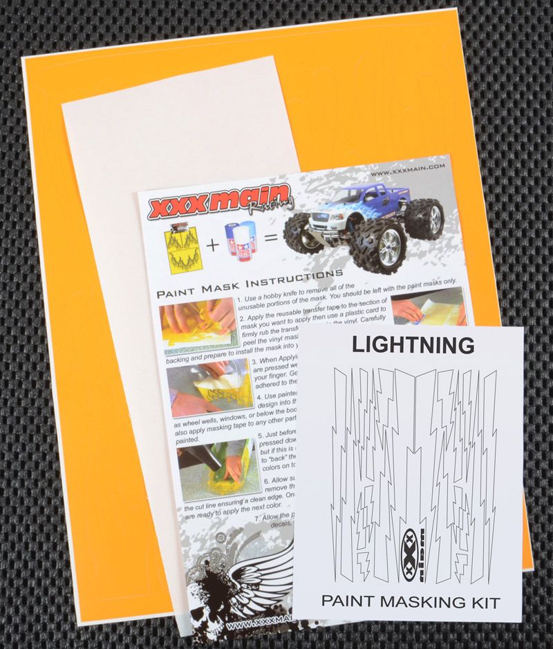 XXX Main Racing Lightning Bolts Paint Mask