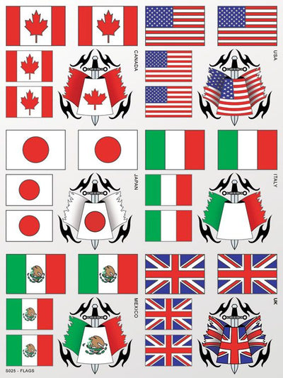 XXX Main Racing Flags Sticker Sheet